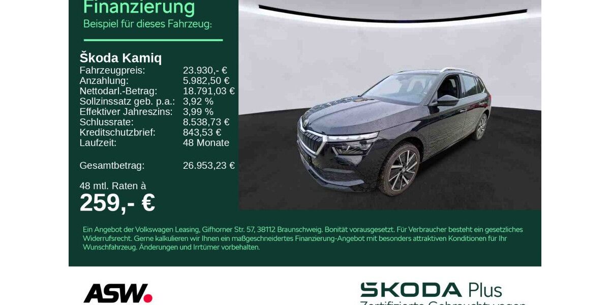 Skoda Kamiq 59.100 km 22.230 &euro; Sinsheim 74889