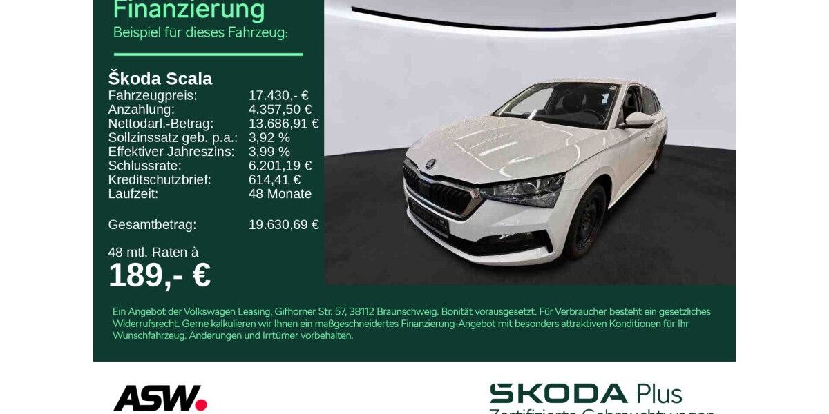 Skoda Scala 37.600 km 17.430 &euro; Sinsheim 74889