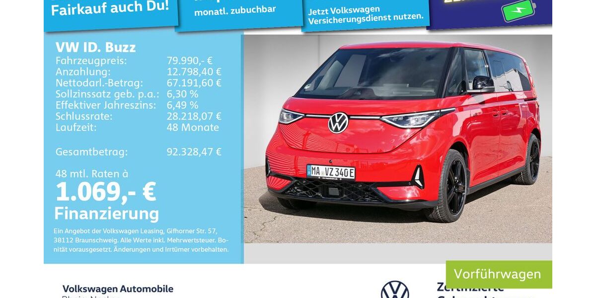 VW ID. Buzz 9.900 km 79.990 &euro; Mannheim 68309