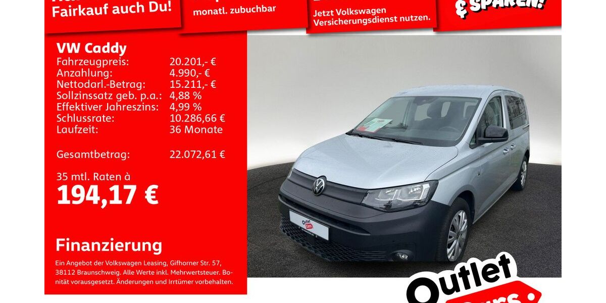 VW Caddy 77.860 km 19.499 &euro; Mannheim 68309