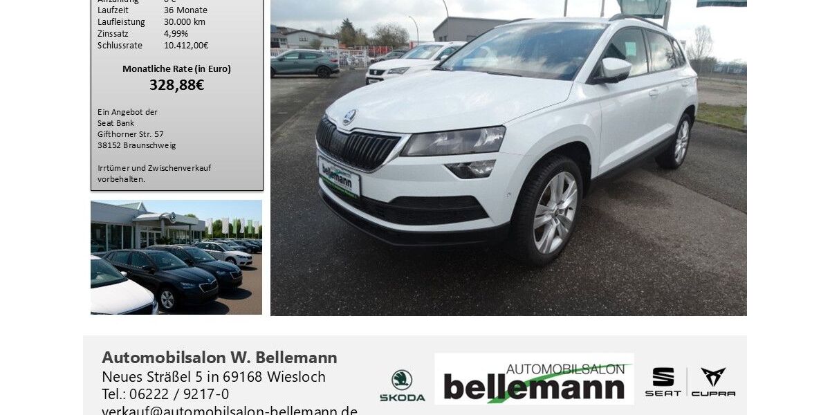 Skoda Karoq 78.700 km 19.200 &euro; Wiesloch 69168