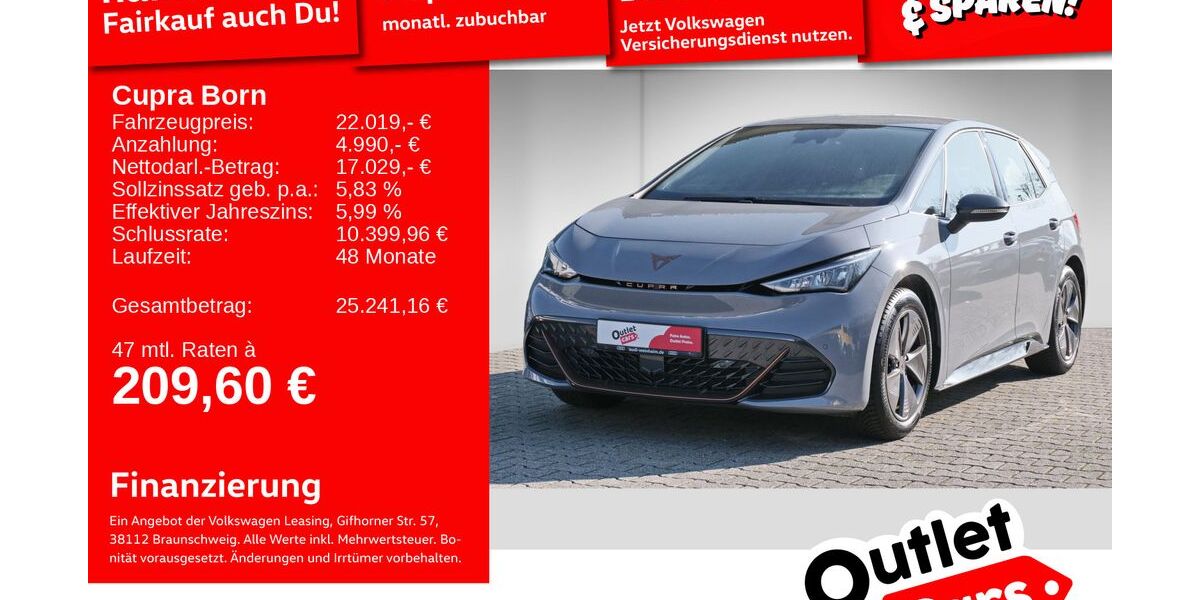 Cupra Born 39.332 km 21.799 &euro; Weinheim 69469