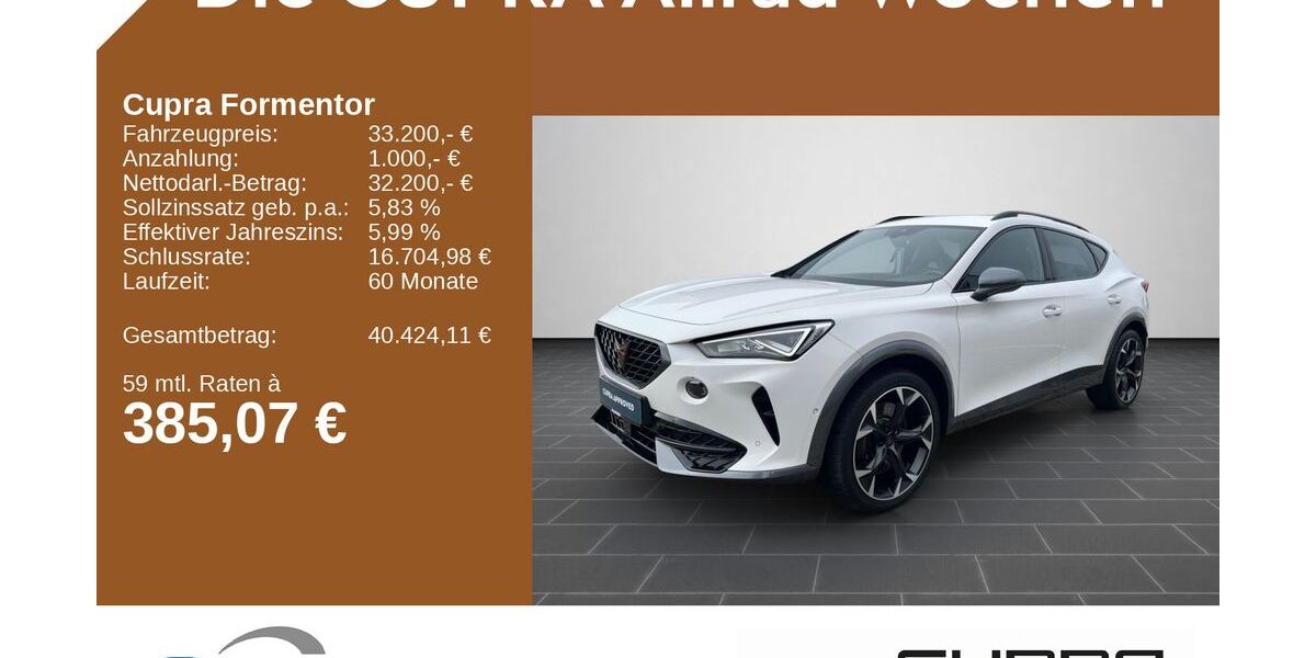 Cupra Formentor 34.360 km 33.200 &euro; Ladenburg 68526