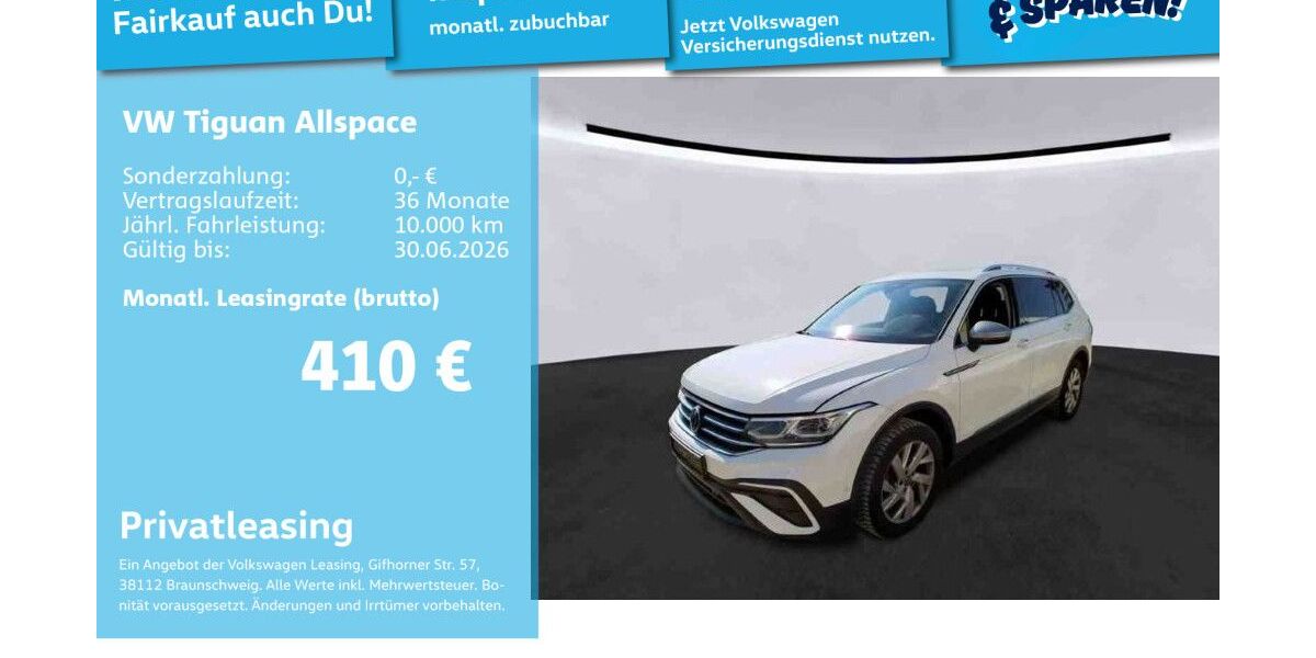 VW Tiguan Allspace 62.043 km 29.988 &euro; Mannheim 68309