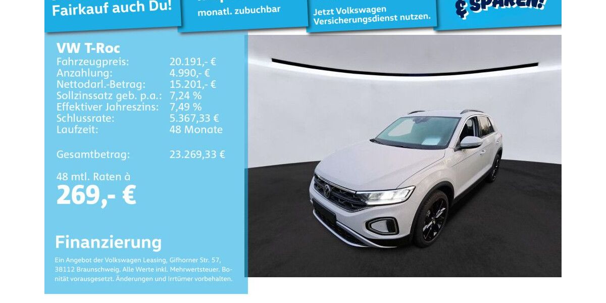 VW T-Roc 21.678 km 19.399 &euro; Mannheim 68309