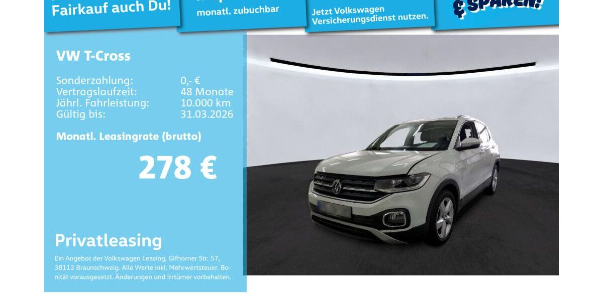 VW T-Cross 26.709 km 20.991 &euro; Mannheim 68309