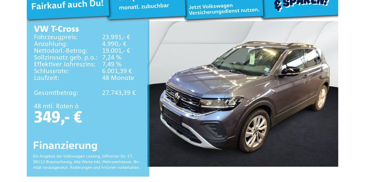 VW T-Cross 26.344 km 23.292 &euro; Mannheim 68309