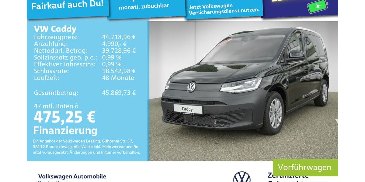 VW Caddy 9.900 km 42.999 &euro; Mannheim 68309