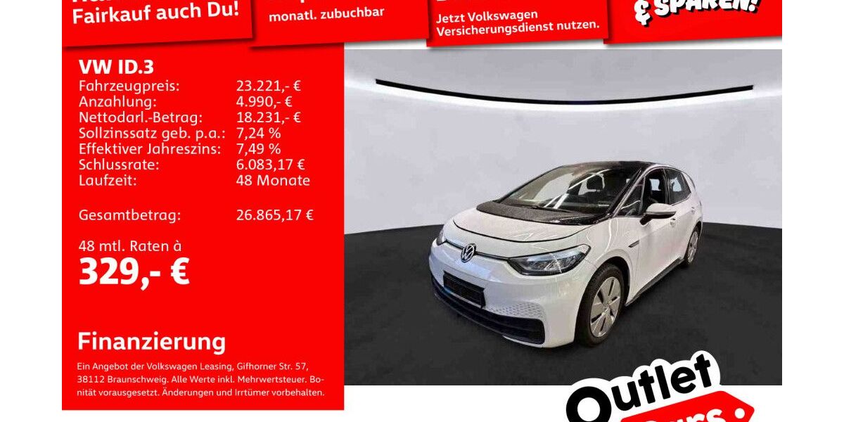 VW ID.3 36.328 km 22.989 &euro; Mannheim 68309