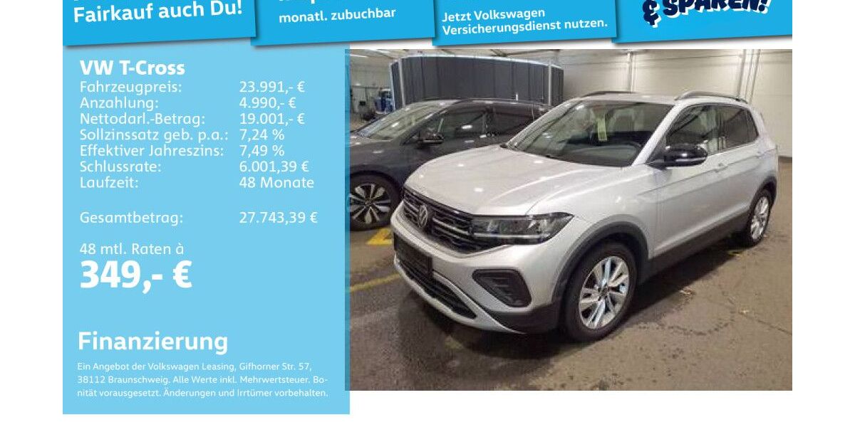 VW T-Cross 25.614 km 23.257 &euro; Mannheim 68309