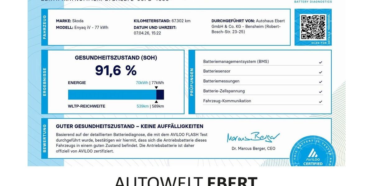 Skoda Enyaq 67.300 km 32.890 &euro; Weinheim 69469