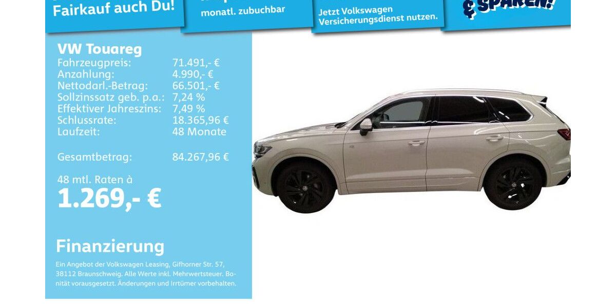 VW Touareg 32.827 km 70.991 &euro; Mannheim 68309