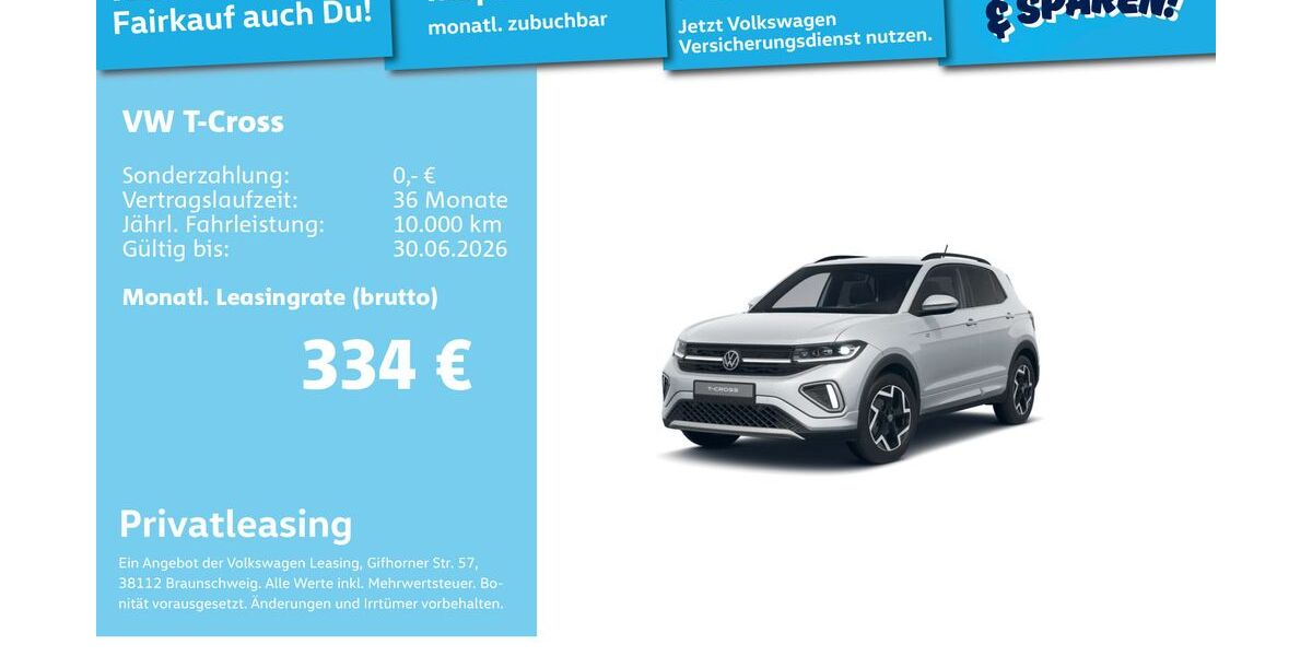 VW T-Cross 10.393 km 26.992 &euro; Mannheim 68309