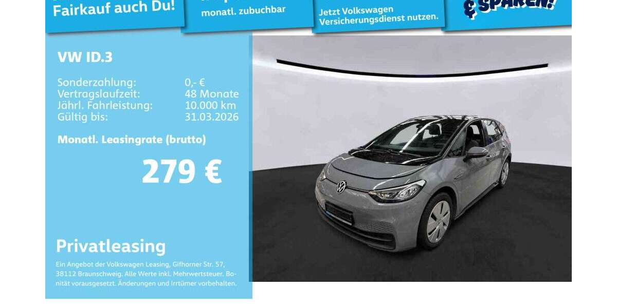 VW ID.3 61.031 km 17.992 &euro; Mannheim 68309