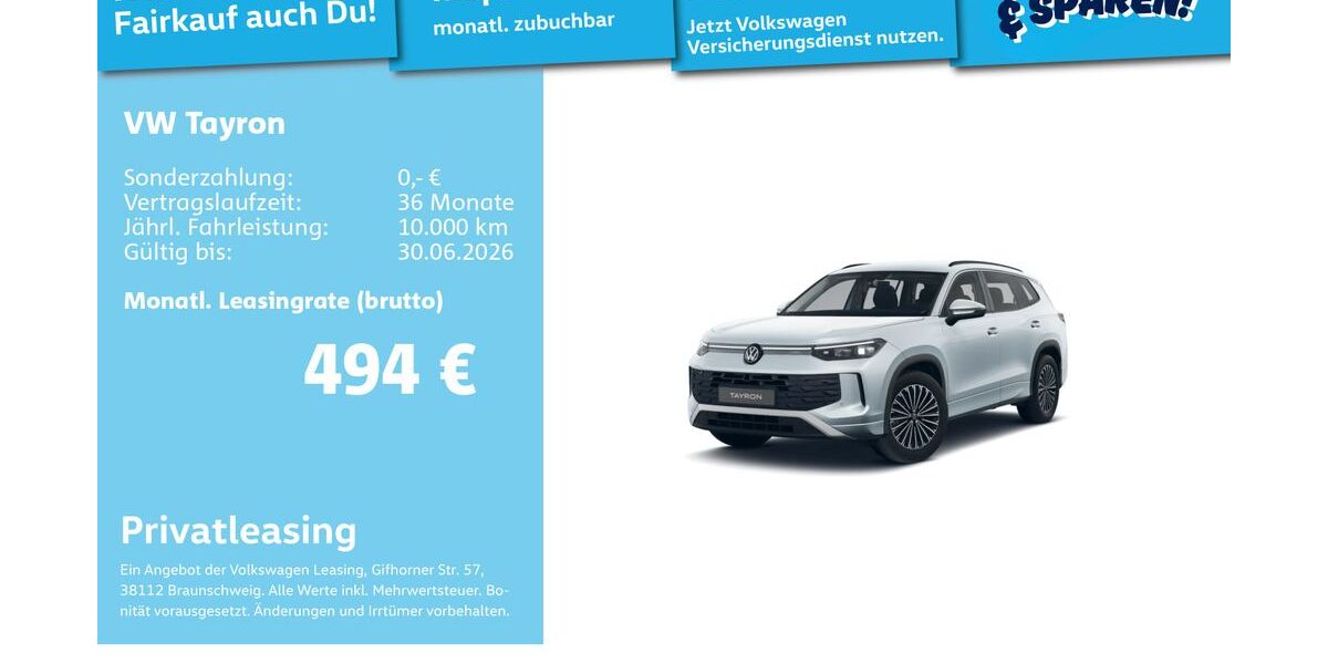 VW Tayron 11.962 km 36.991 &euro; Mannheim 68309