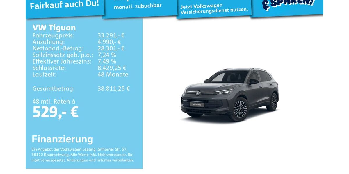 VW Tiguan 19.977 km 32.958 &euro; Mannheim 68309