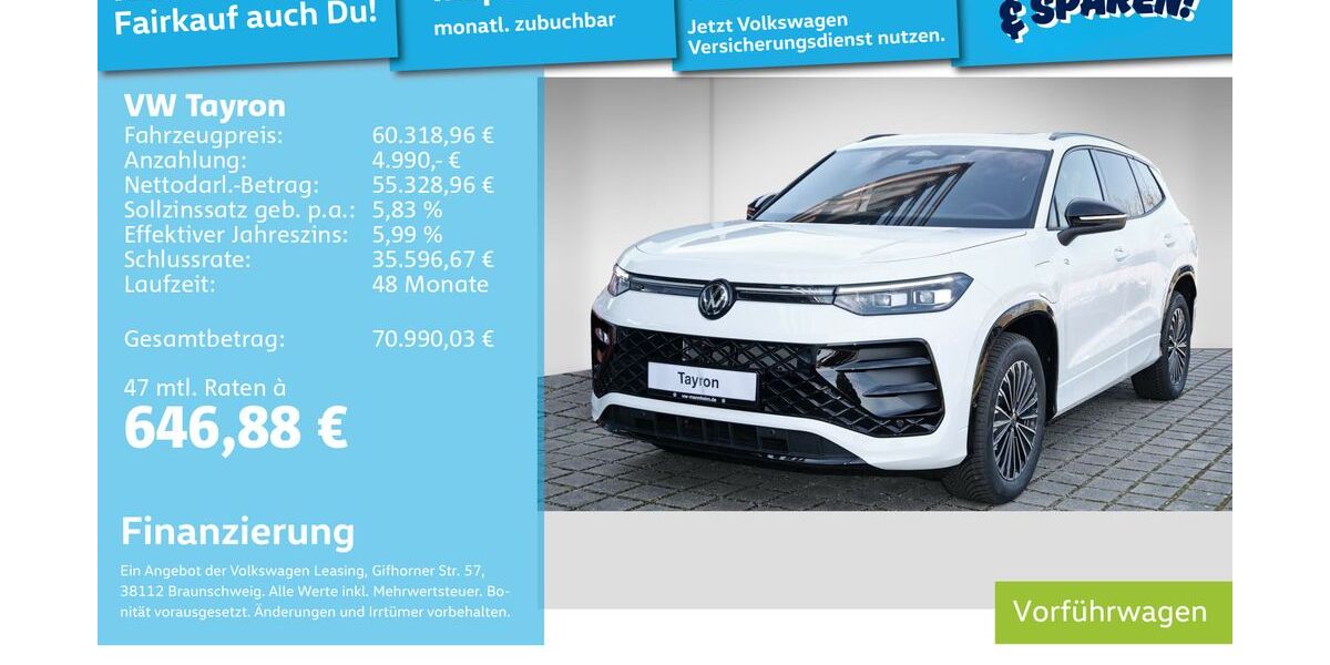 VW Tayron 17.900 km 56.990 &euro; Mannheim 68309