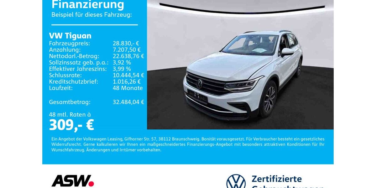 VW Tiguan 49.900 km 28.830 &euro; Sinsheim 74889