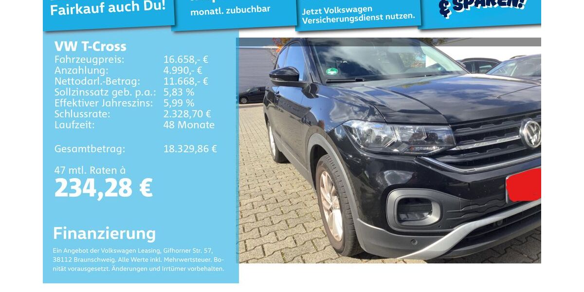 VW T-Cross 54.217 km 16.491 &euro; Mannheim 68309