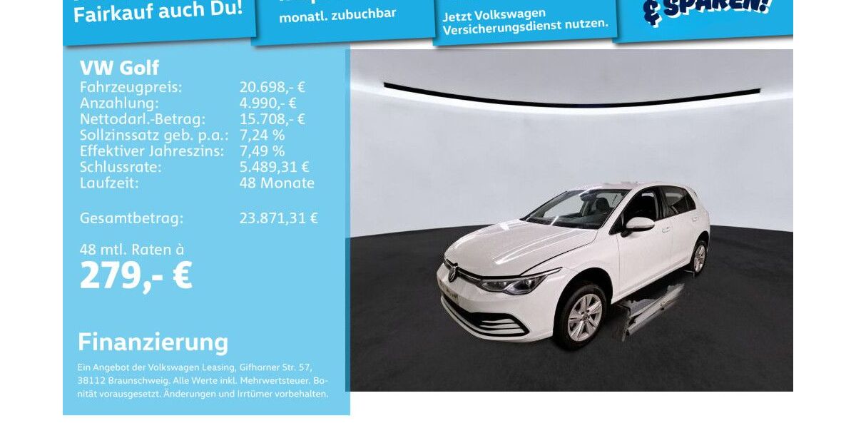 VW Golf 44.662 km 20.491 &euro; Mannheim 68309
