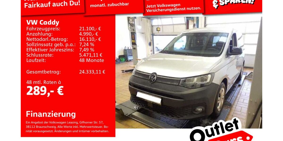 VW Caddy 77.860 km 20.889 &euro; Mannheim 68309