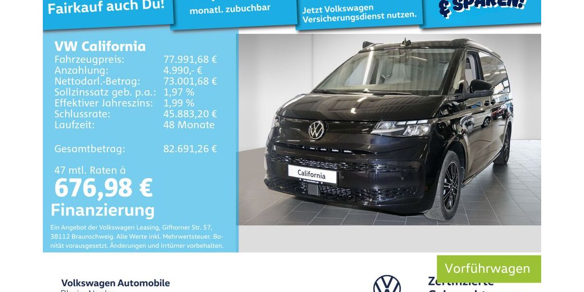 VW T7 California 14.900 km 71.993 &euro; Mannheim 68309