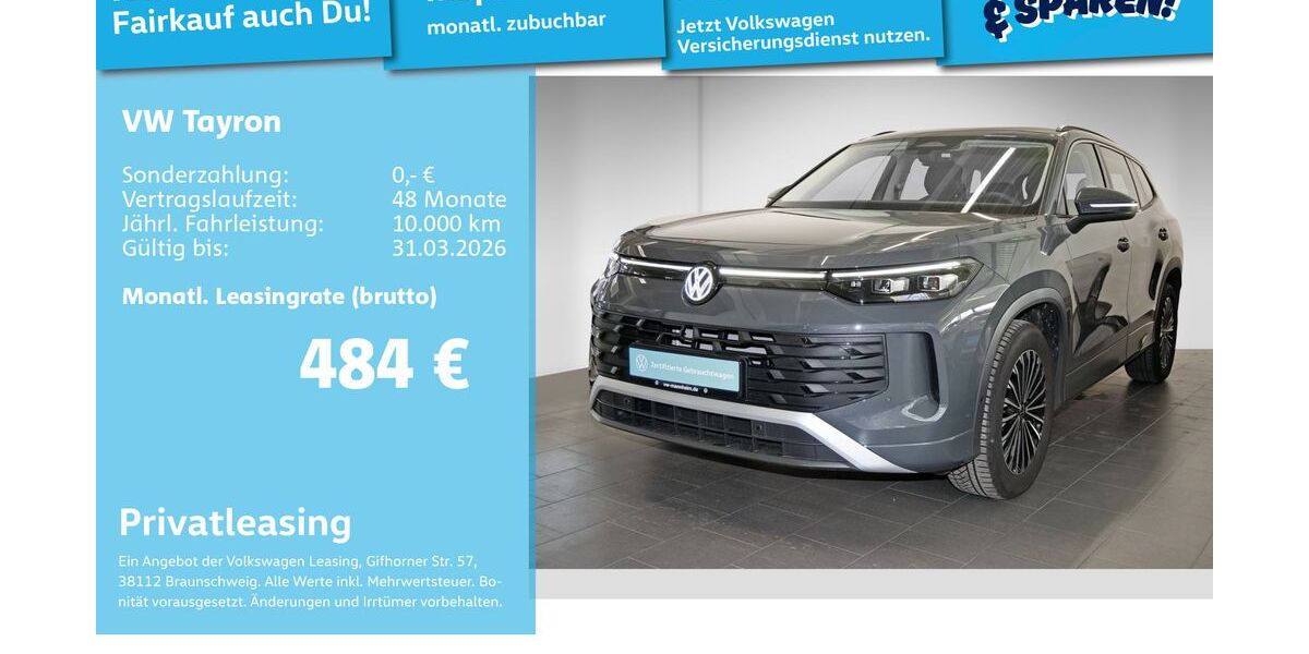 VW Tayron 10.920 km 39.995 &euro; Mannheim 68309