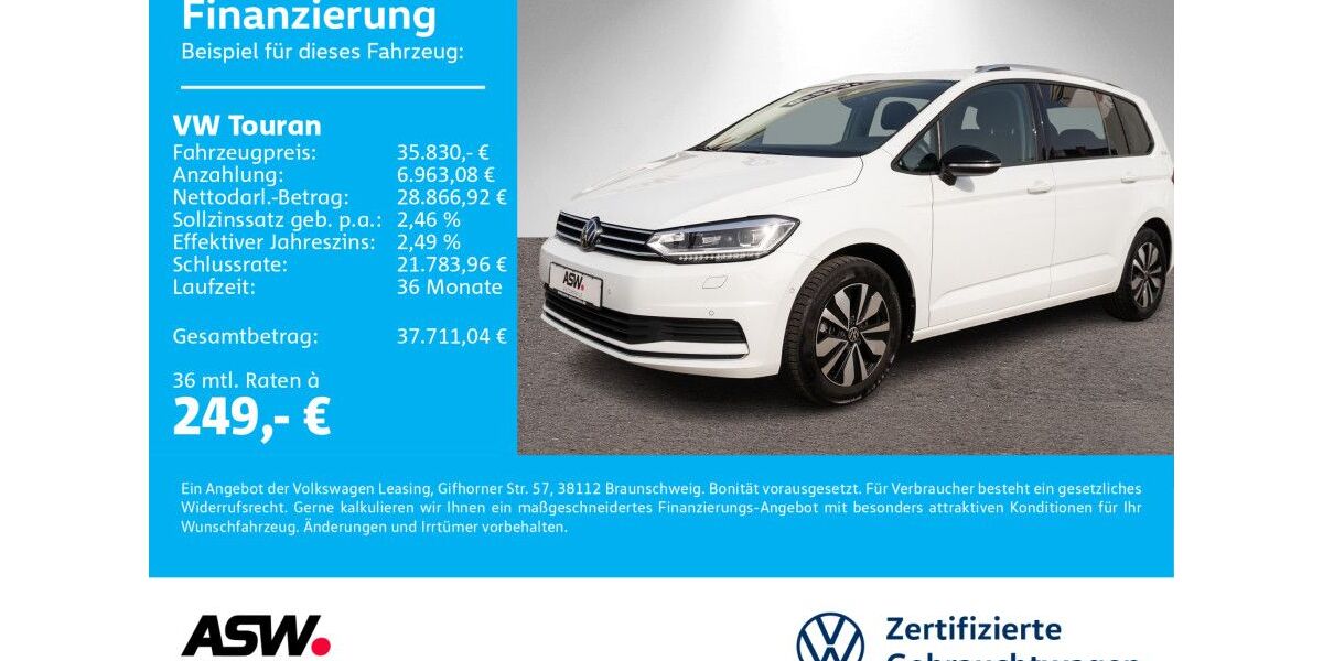 VW Touran 25.300 km 33.830 &euro; Sinsheim 74889