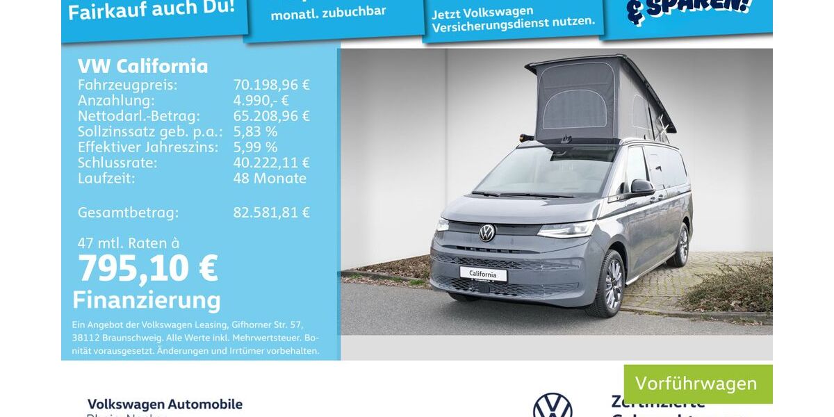 VW T7 California 14.900 km 67.499 &euro; Mannheim 68309