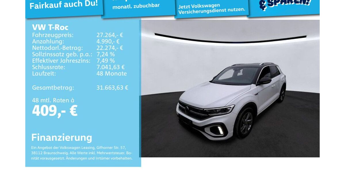 VW T-Roc 74.037 km 26.991 &euro; Mannheim 68309