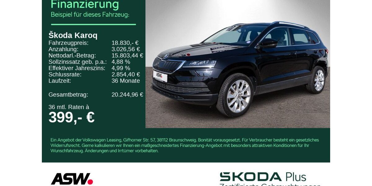 Skoda Karoq 85.900 km 18.830 &euro; Sinsheim 74889