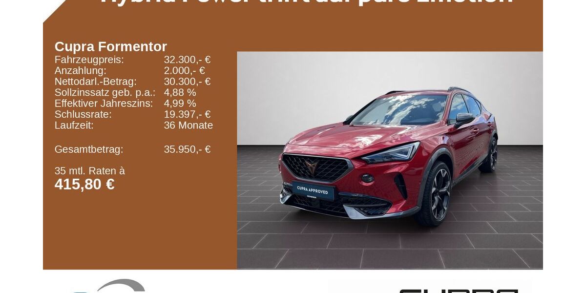 Cupra Formentor 15.482 km 32.300 &euro; Ladenburg 68526