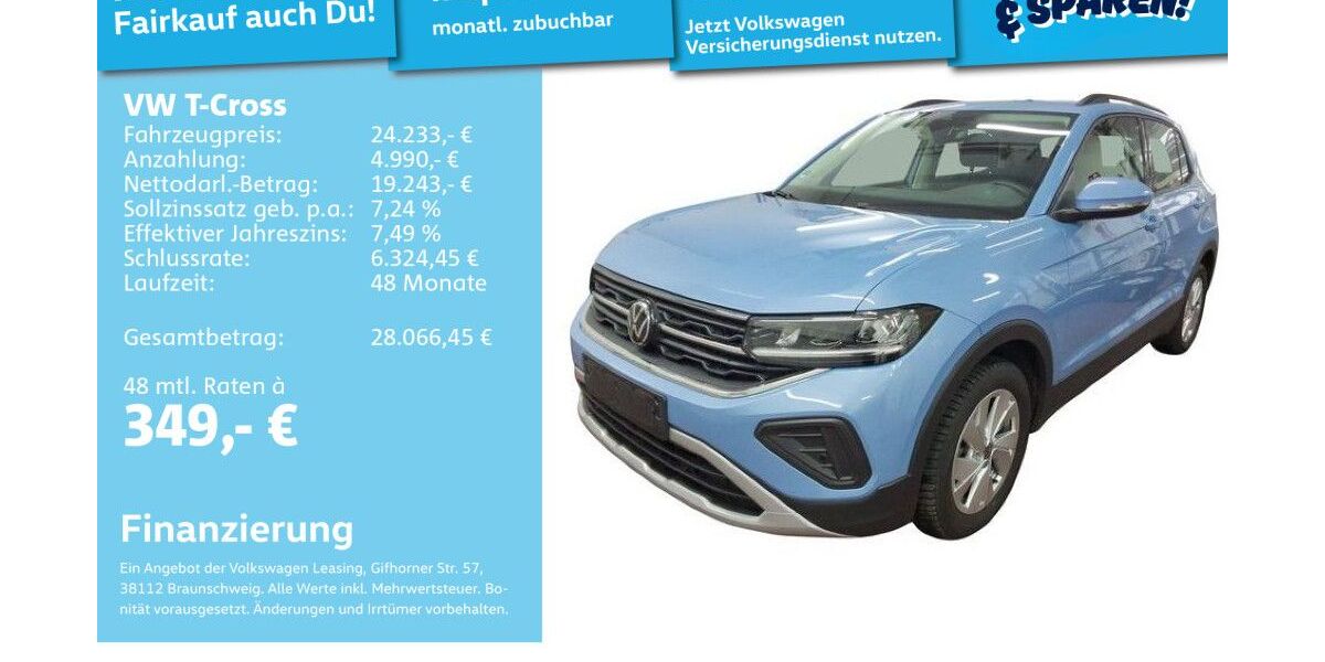 VW T-Cross 16.285 km 23.991 &euro; Mannheim 68309