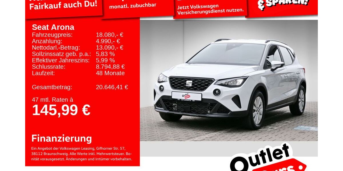 Seat Arona 14.240 km 17.899 &euro; Weinheim 69469
