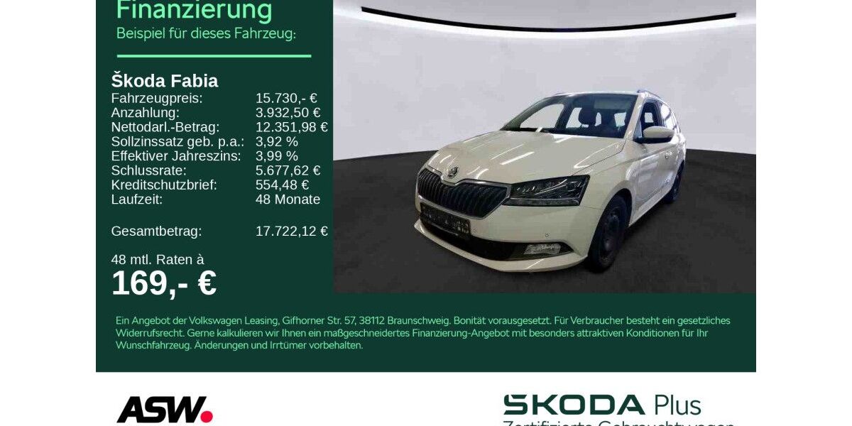 Skoda Fabia 77.700 km 15.730 &euro; Sinsheim 74889