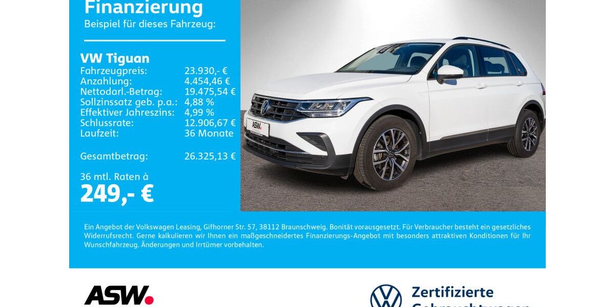 VW Tiguan 113.200 km 22.390 &euro; Sinsheim 74889