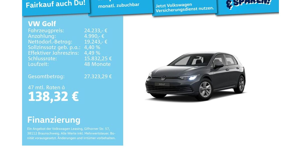 VW Golf 46.554 km 23.492 &euro; Mannheim 68309