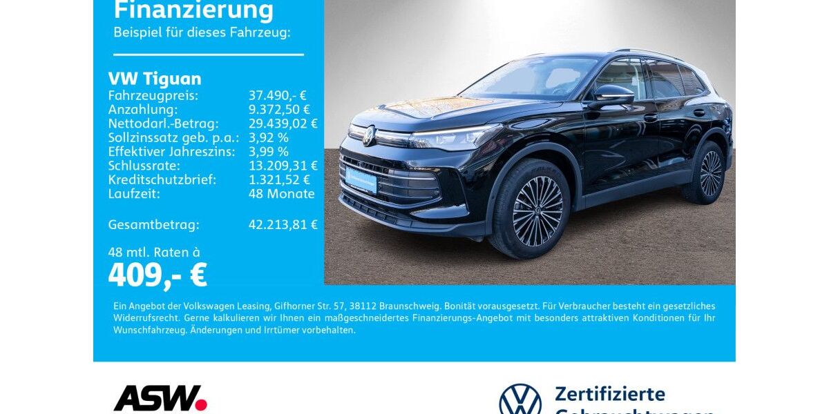 VW Tiguan 29.900 km 37.490 &euro; Sinsheim 74889