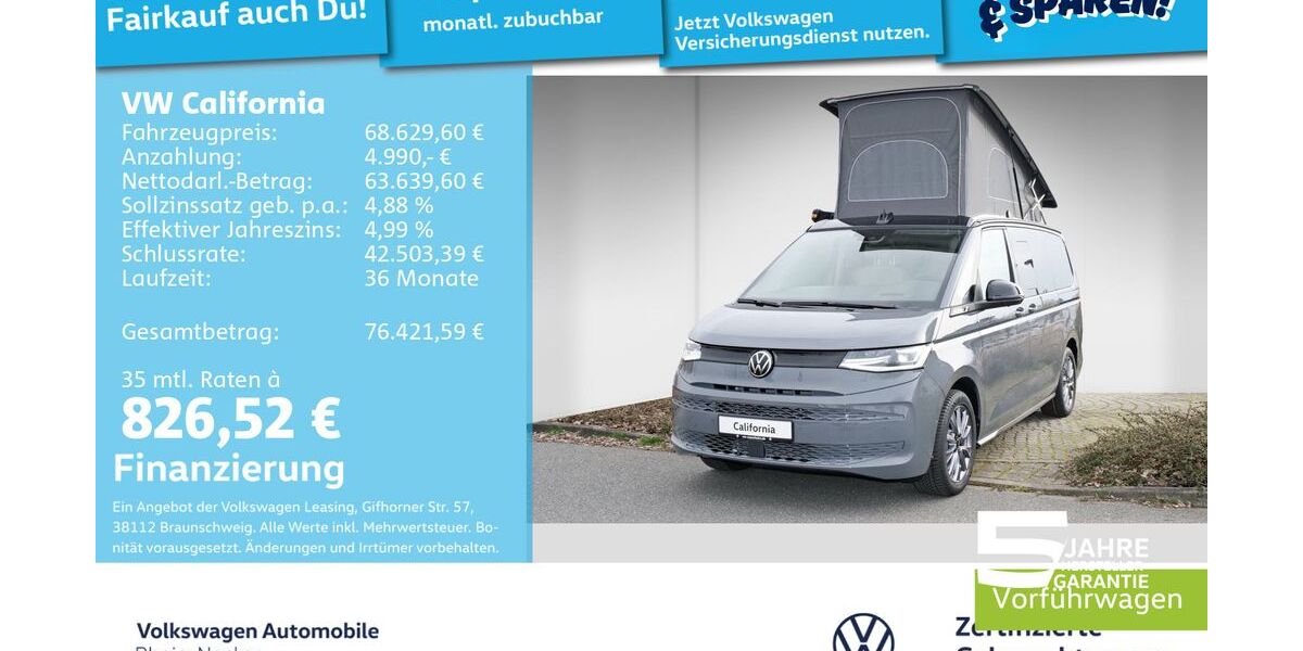 VW T7 California 14.900 km 65.990 &euro; Mannheim 68309